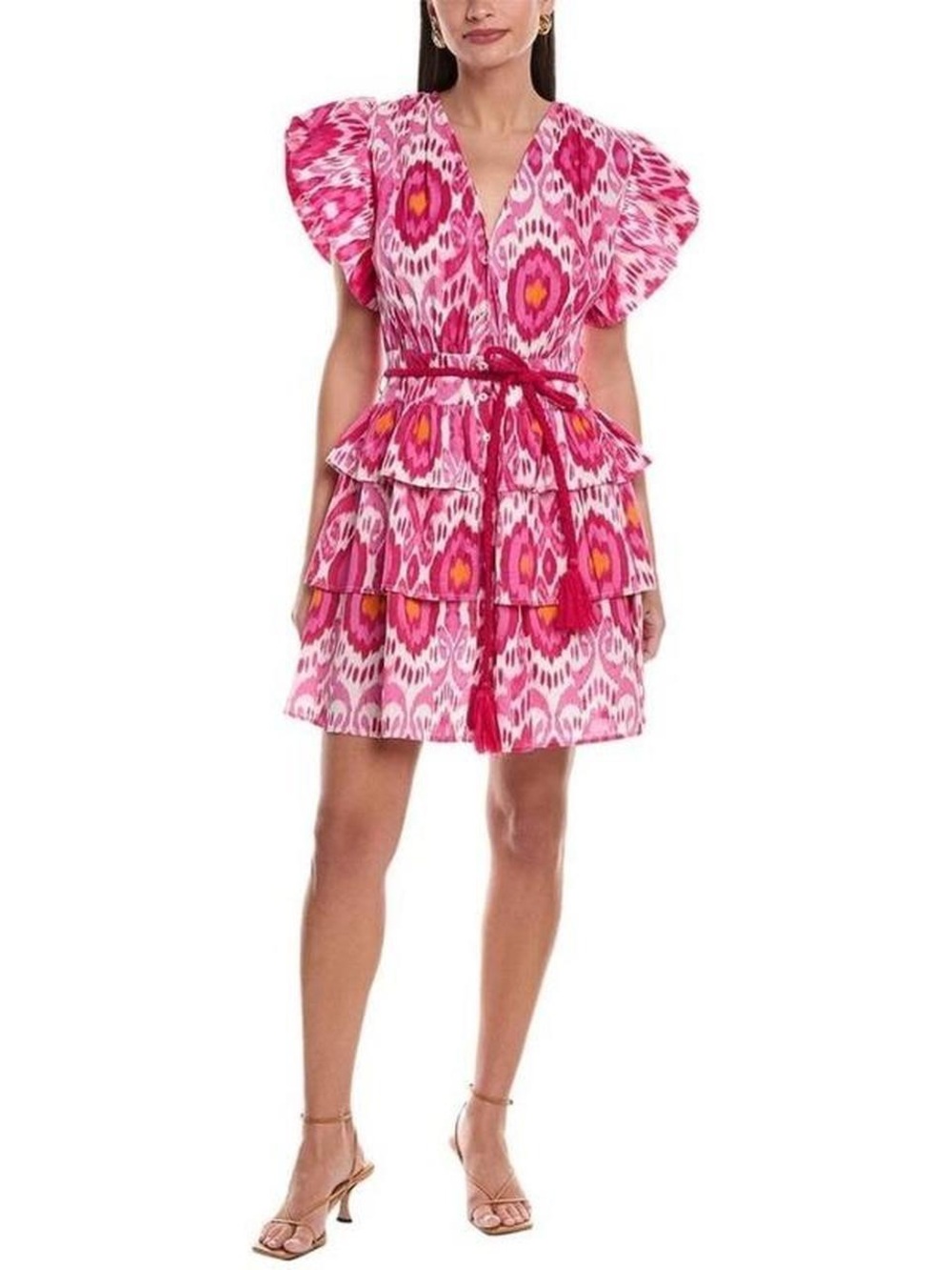 Ro's Garden Floral Campeche Tie Waist Dress